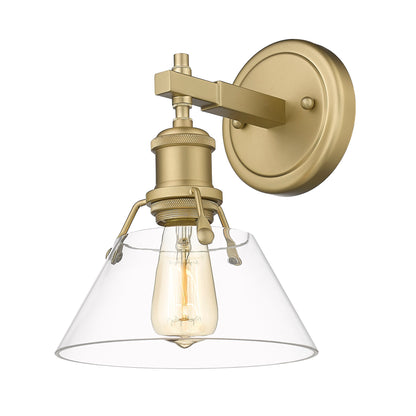 Orwell 1-Light Bath Vanity in Brushed Champagne Bronze with Clear Glass - - Golden Lighting