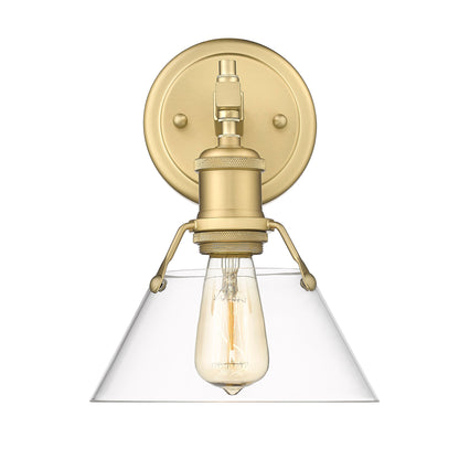 Orwell 1-Light Bath Vanity in Brushed Champagne Bronze with Clear Glass - Default Title - Golden Lighting