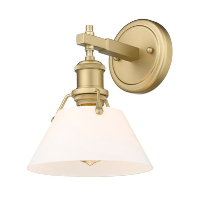 Yep by Golden Lighting Orwell 1-light Vanity in Brushed Champagne Brass and Opal Glass - Default Title - Golden Lighting