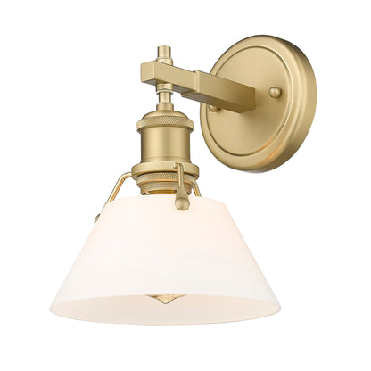 Orwell 1-Light Bath Vanity in Brushed Champagne Bronze with Opal Glass - - Golden Lighting