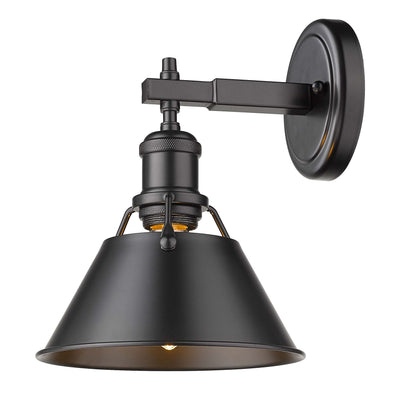 Yep by Golden Lighting Orwell 1-light Vanity in Matte Black - - Golden Lighting