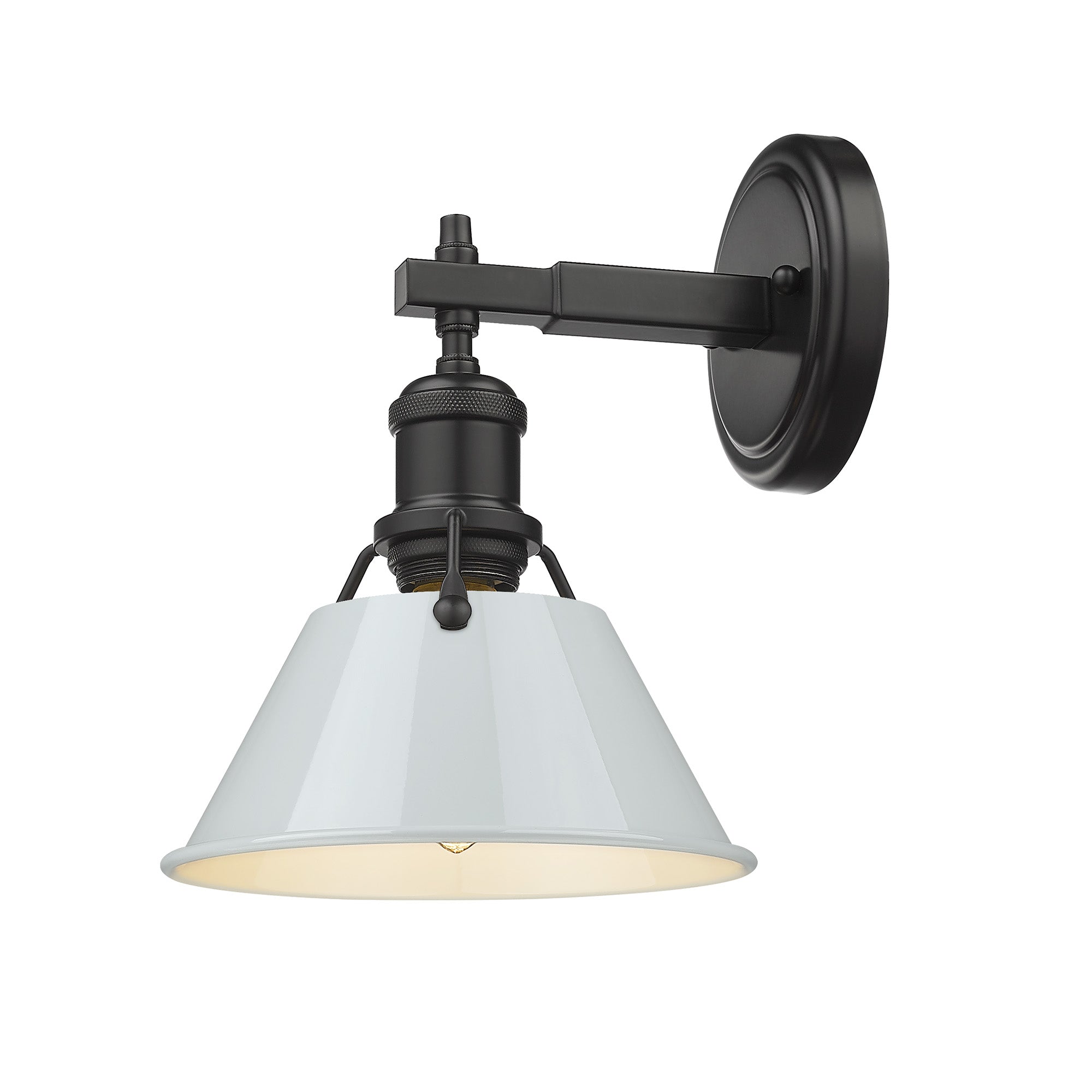 Orwell 1-Light Bath Vanity in Matte Black with Dusky Blue - Default Title - Golden Lighting