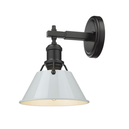 Orwell 1-Light Bath Vanity in Matte Black with Dusky Blue - Default Title - Golden Lighting