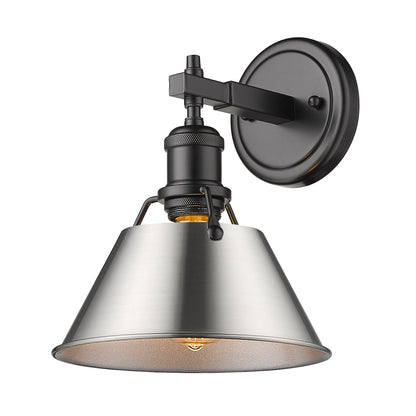 Orwell 1-Light Bath Vanity in Matte Black with Pewter - Default Title - Golden Lighting