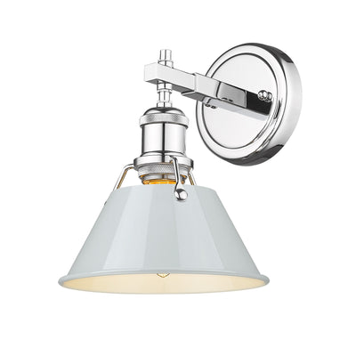 Yep by Golden Lighting Orwell 1-light Vanity in Chrome and Dusky Blue shade - Default Title - Golden Lighting