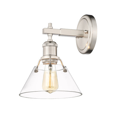 Yep by Golden Lighting Orwell 1-light Vanity in Pewter and Clear Glass - - Golden Lighting