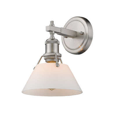 Yep by Golden Lighting Orwell 1-light Vanity in Pewter and Opal Glass - Default Title - Golden Lighting