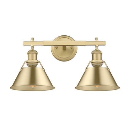 Yep by Golden Lighting Orwell 2-light Vanity in Brushed Champagne Brass - - Golden Lighting