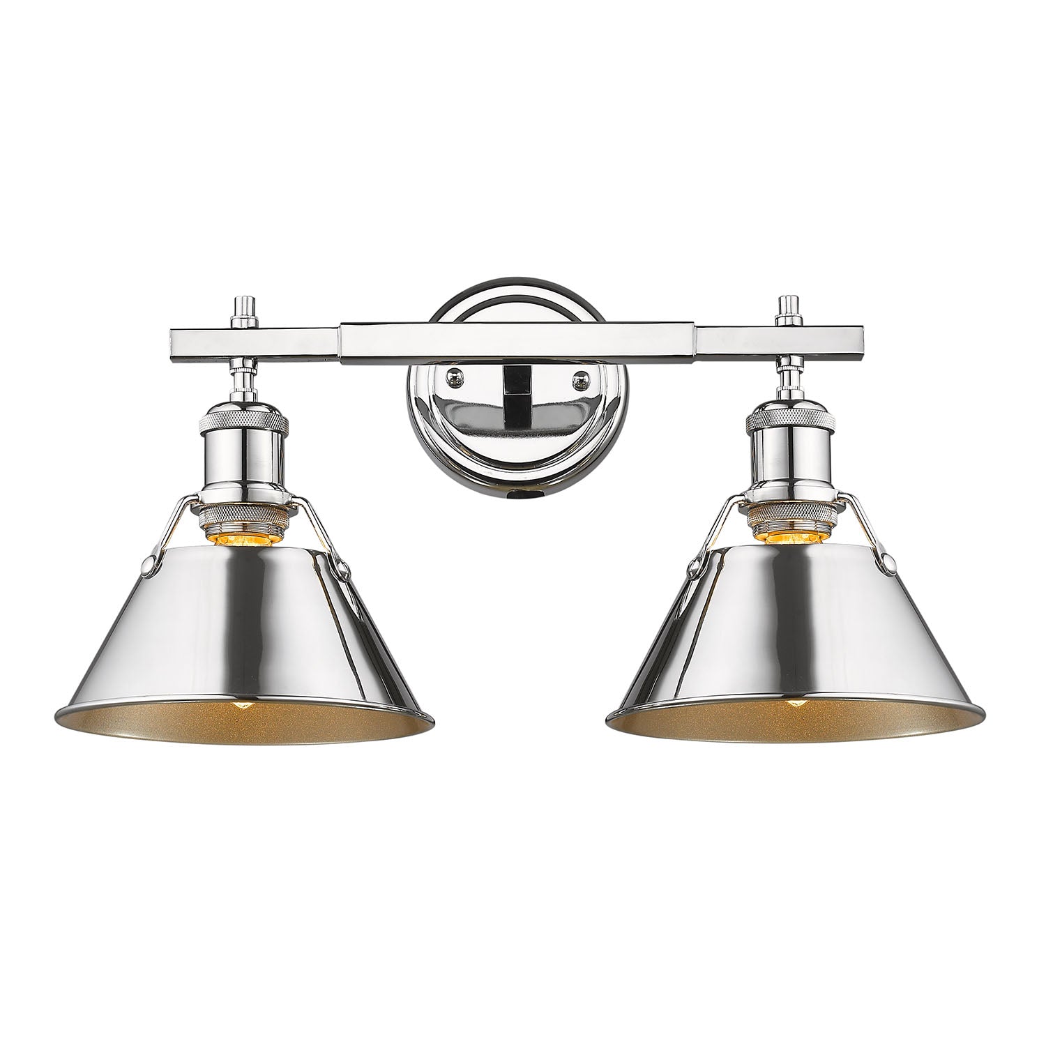 Yep by Golden Lighting Orwell 2-light Vanity in Chrome