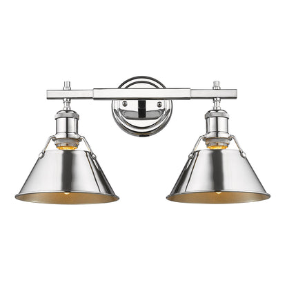 Yep by Golden Lighting Orwell 2-light Vanity in Chrome
