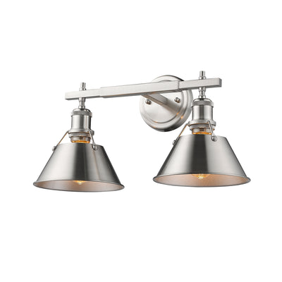 Yep by Golden Lighting Orwell 2-light Vanity in Pewter - - Golden Lighting
