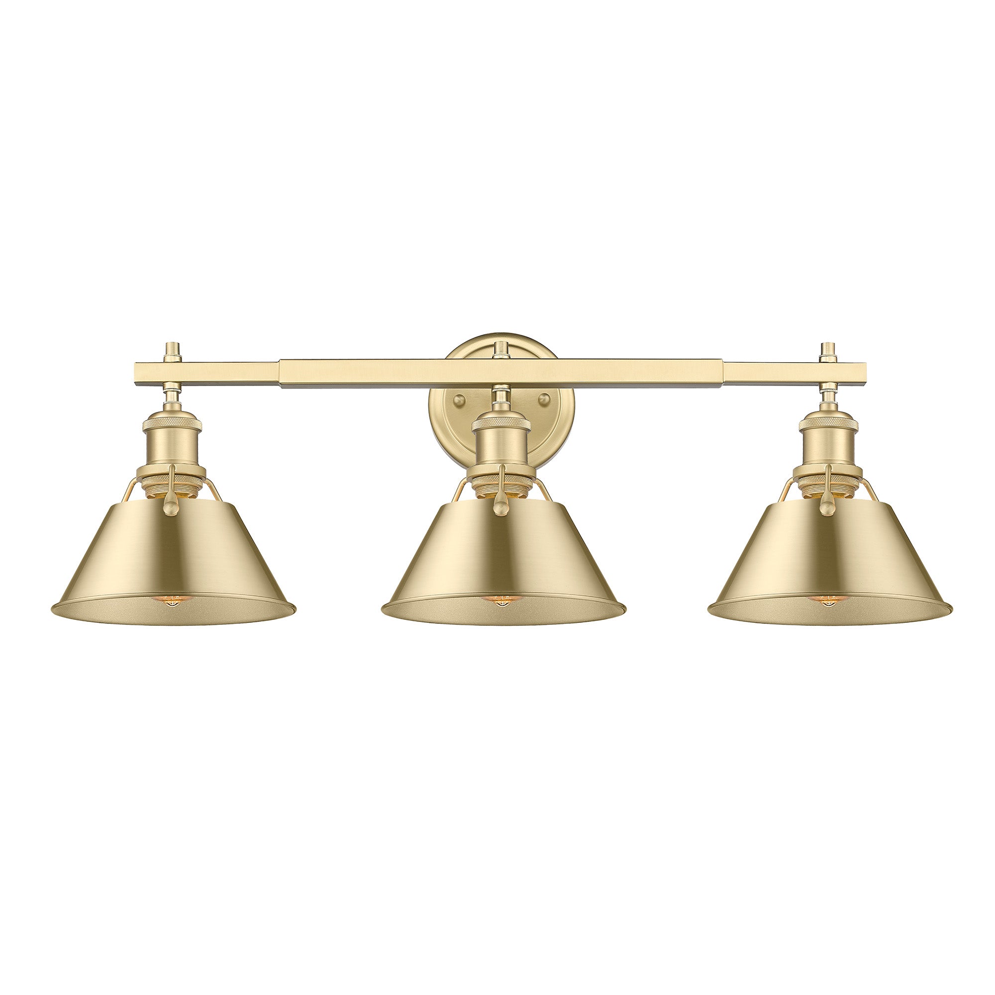 Yep by Golden Lighting Orwell 3-light Vanity in Brushed Champagne Brass - - Golden Lighting