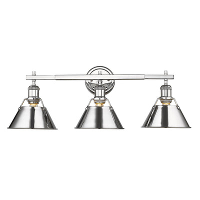 Yep by Golden Lighting Orwell 3-light Vanity in Chrome - - Golden Lighting