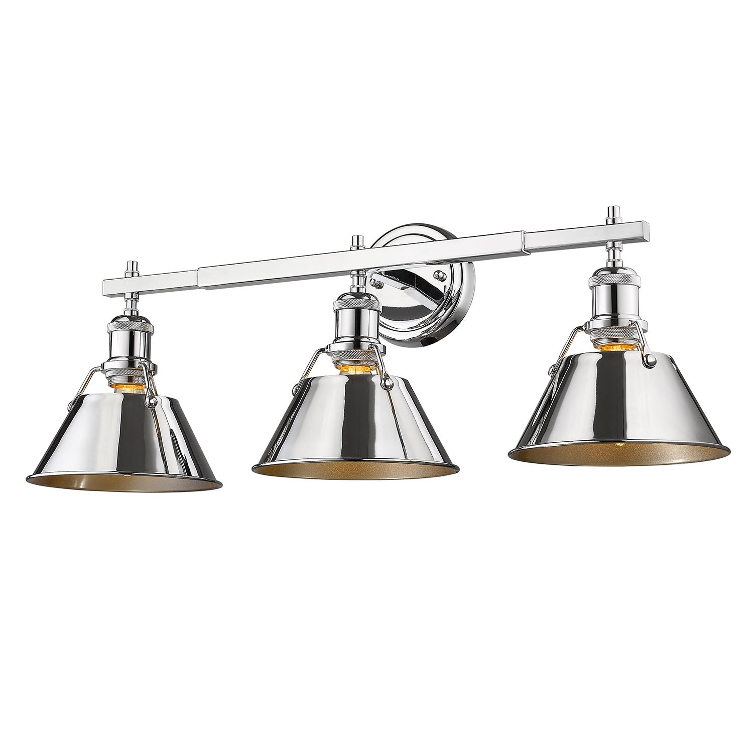 Yep by Golden Lighting Orwell 3-light Vanity in Chrome - - Golden Lighting