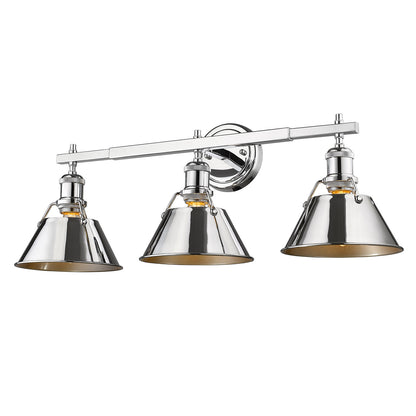 Yep by Golden Lighting Orwell 3-light Vanity in Chrome - - Golden Lighting