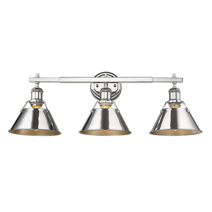 Yep by Golden Lighting Orwell 3-light Vanity in Chrome