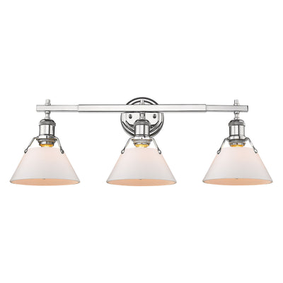 Yep by Golden Lighting Orwell 3-light Vanity in Chrome and Opal Glass - Default Title - Golden Lighting