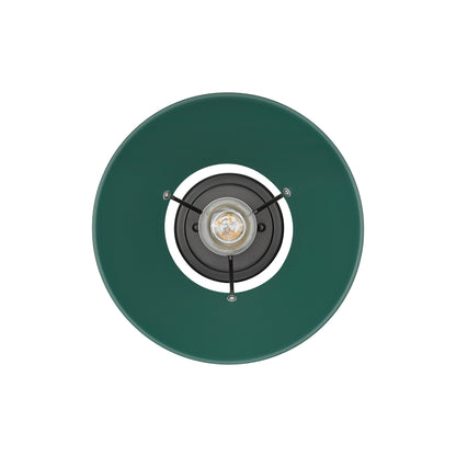 Yep by Golden Lighting Orwell 1-light Flush Mount in Matte Black and Pine Green shade - - Golden Lighting