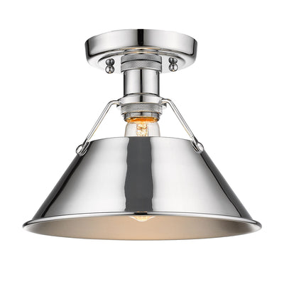Yep by Golden Lighting Orwell 1-light Flush Mount in Chrome - - Golden Lighting
