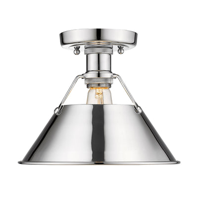 Yep by Golden Lighting Orwell 1-light Flush Mount in Chrome - Default Title - Golden Lighting