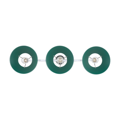 Yep by Golden Lighting Orwell 3-light Island Light in Chrome and Pine Green shade - - Golden Lighting