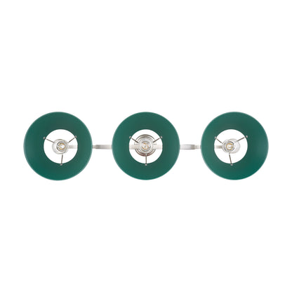 Yep by Golden Lighting Orwell 3-light Island Light in Pewter and Pine Green shade - - Golden Lighting