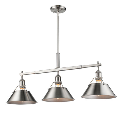 Yep by Golden Lighting Orwell 3-light Island Light in Pewter - - Golden Lighting