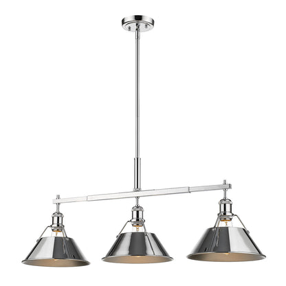 Yep by Golden Lighting Orwell 3-light Island Light in Chrome