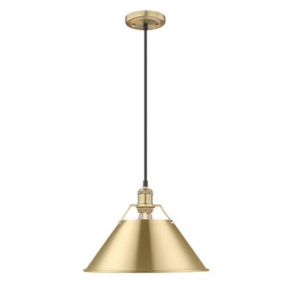 Orwell 14" Wide Large Pendant in Brushed Champagne Bronze - - Golden Lighting