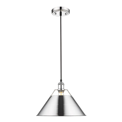 Orwell 14" Wide Large Pendant in Chrome - - Golden Lighting