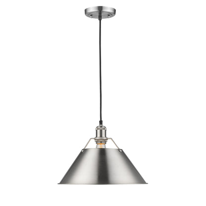 Orwell 14" Wide Large Pendant in Pewter - - Golden Lighting