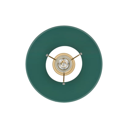 Yep by Golden Lighting Orwell 1-light 14in Pendant in Brushed Champagne Brass and Pine Green shade - - Golden Lighting