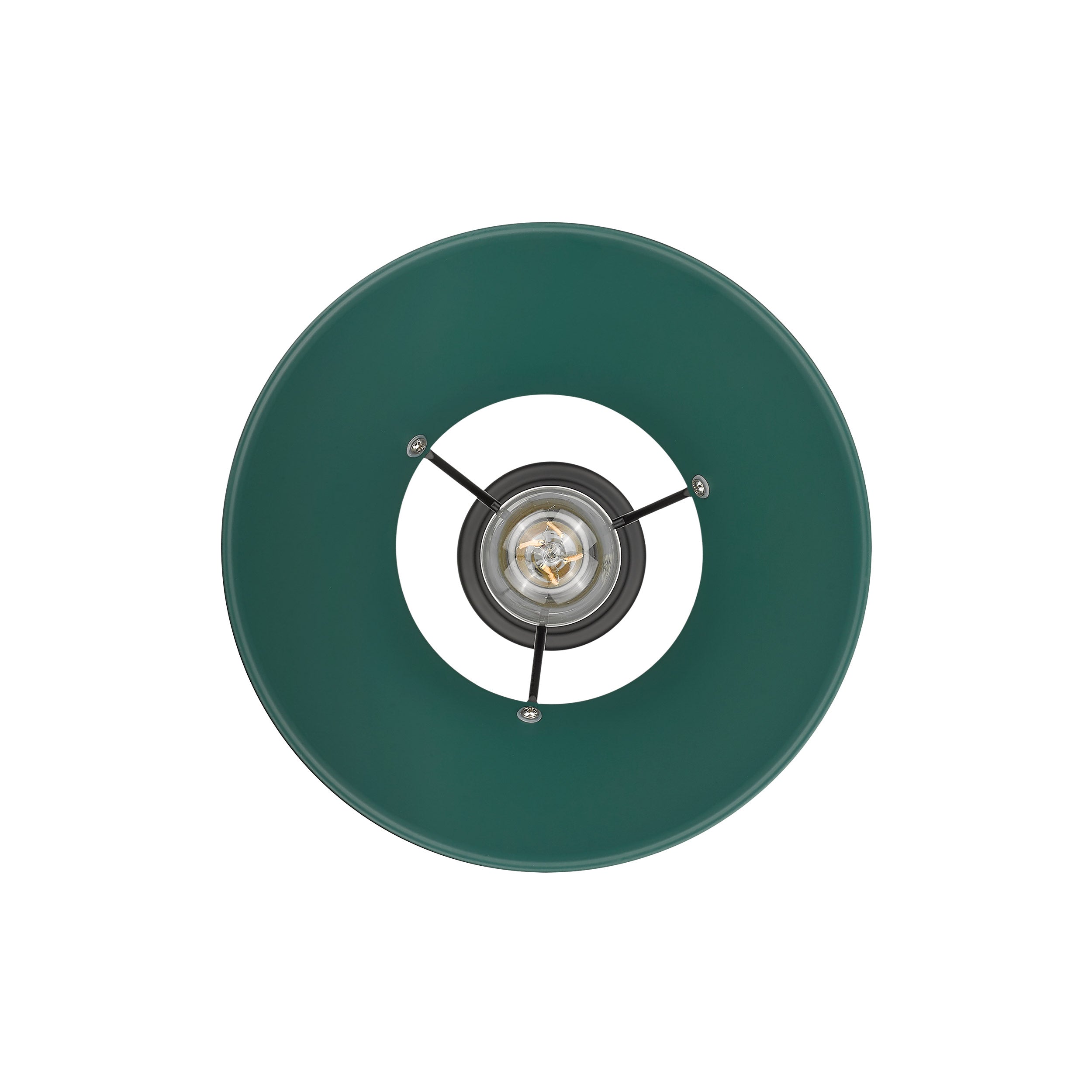 Yep by Golden Lighting Orwell 1-light 14in Pendant in Matte Black and Pine Green shade - - Golden Lighting
