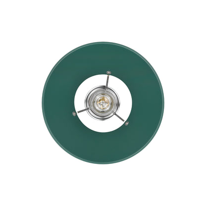 Yep by Golden Lighting Orwell 1-light 14in Pendant in Chrome and Pine Green shade - - Golden Lighting