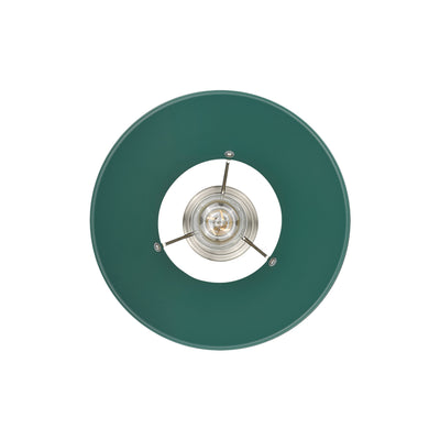 Yep by Golden Lighting Orwell 1-light 14in Pendant in Pewter and Pine Green shade - - Golden Lighting