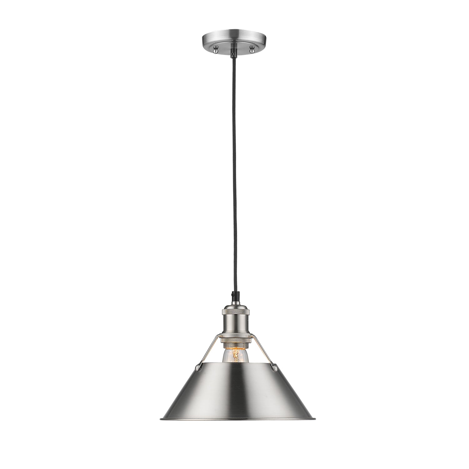 Yep by Golden Lighting Orwell 1-light 14in Pendant in Pewter - - Golden Lighting
