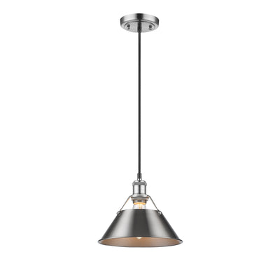 Yep by Golden Lighting Orwell 1-light 10in Pendant in Pewter - - Golden Lighting