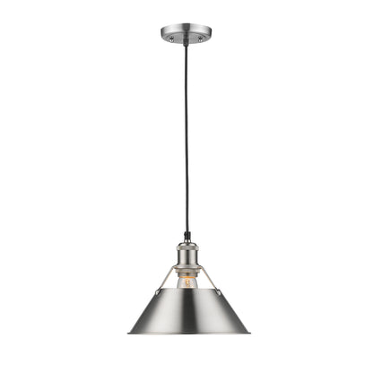 Orwell 10" Wide Medium Pendant in Pewter - - Golden Lighting