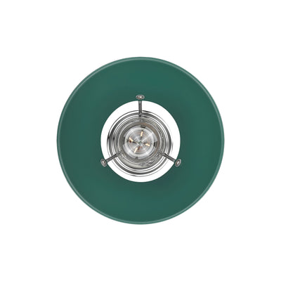 Yep by Golden Lighting Orwell 1-light 8in Pendant in Chrome and Pine Green shade - - Golden Lighting