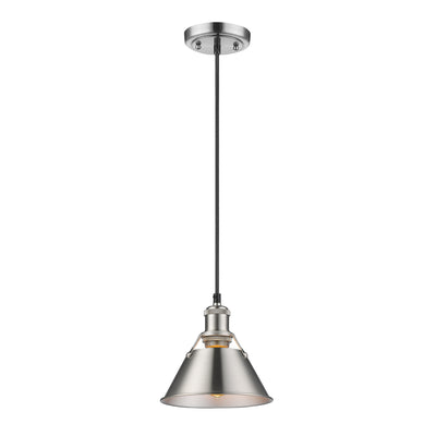 Yep by Golden Lighting Orwell 1-light 8in Pendant in Pewter - - Golden Lighting