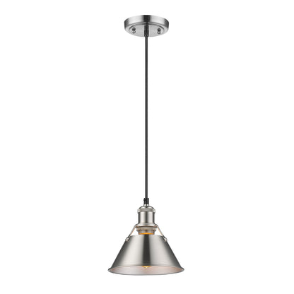 Yep by Golden Lighting Orwell 1-light 8in Pendant in Pewter - - Golden Lighting