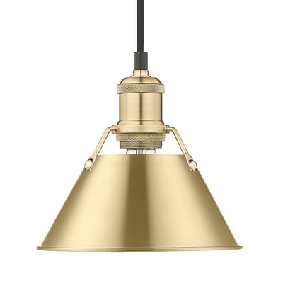 Yep by Golden Lighting Orwell 1-light 8in Pendant in Brushed Champagne Brass - Default Title - Golden Lighting