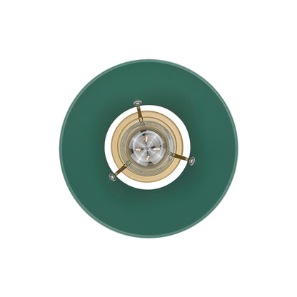 Orwell 7.5" Wide Small Pendant in Brushed Champagne Bronze with Pine Green - Brushed Champagne Bronze / Pine Green / Green - Golden Lighting