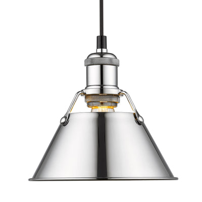 Yep by Golden Lighting Orwell 1-light 8in Pendant in Chrome - Default Title - Golden Lighting
