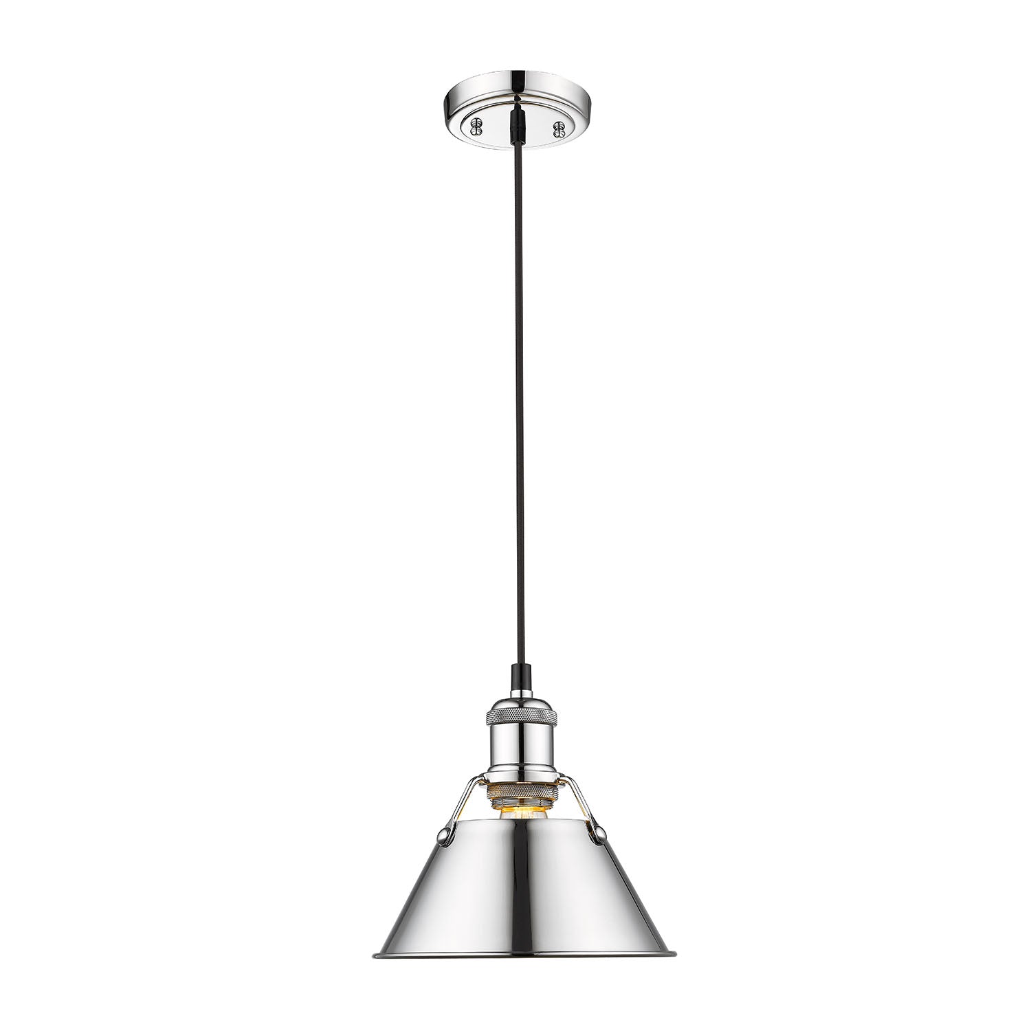 Orwell 7.5" Wide Small Pendant in Chrome - - Golden Lighting