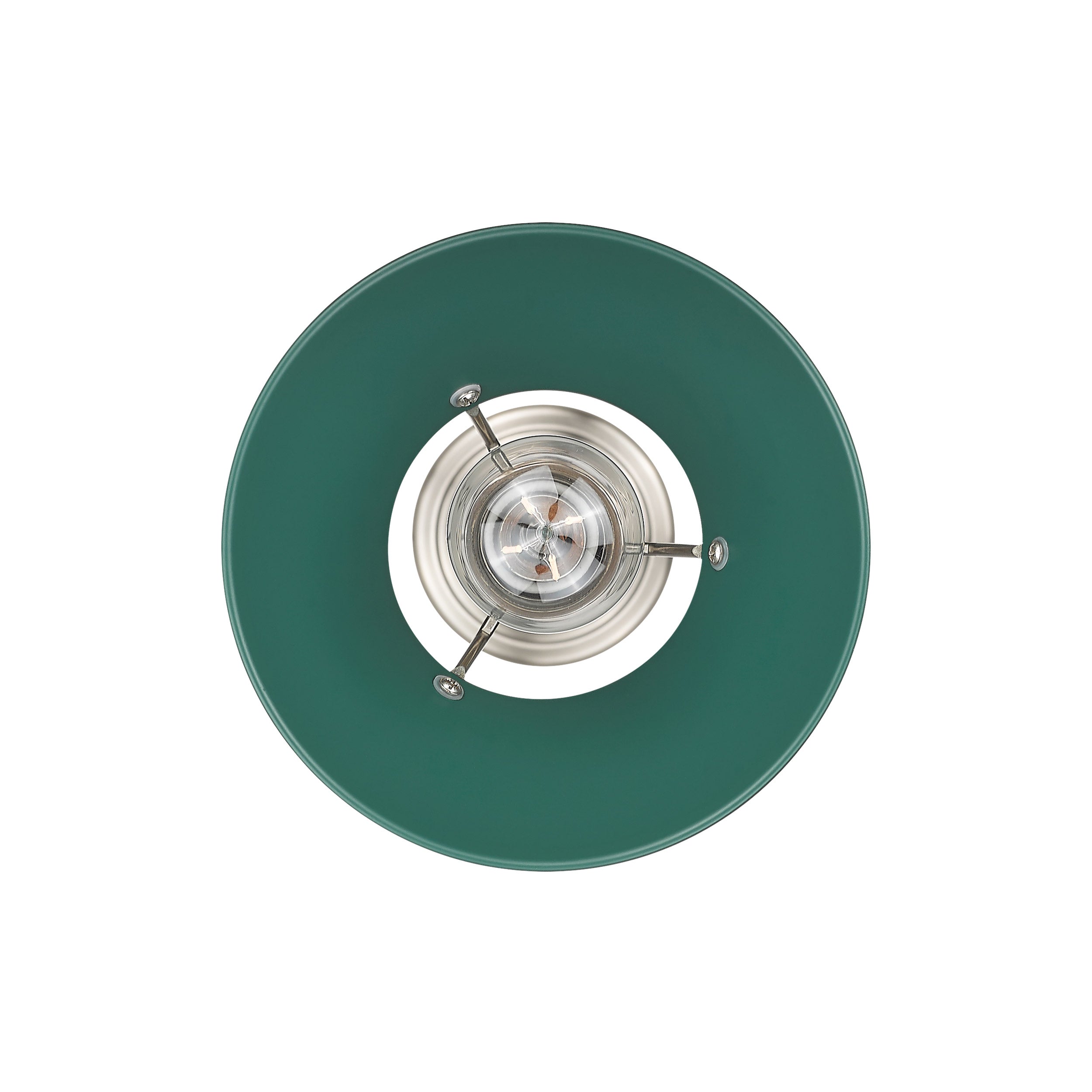 Orwell 7.5" Wide Small Pendant in Pewter with Pine Green - Default Title - Golden Lighting