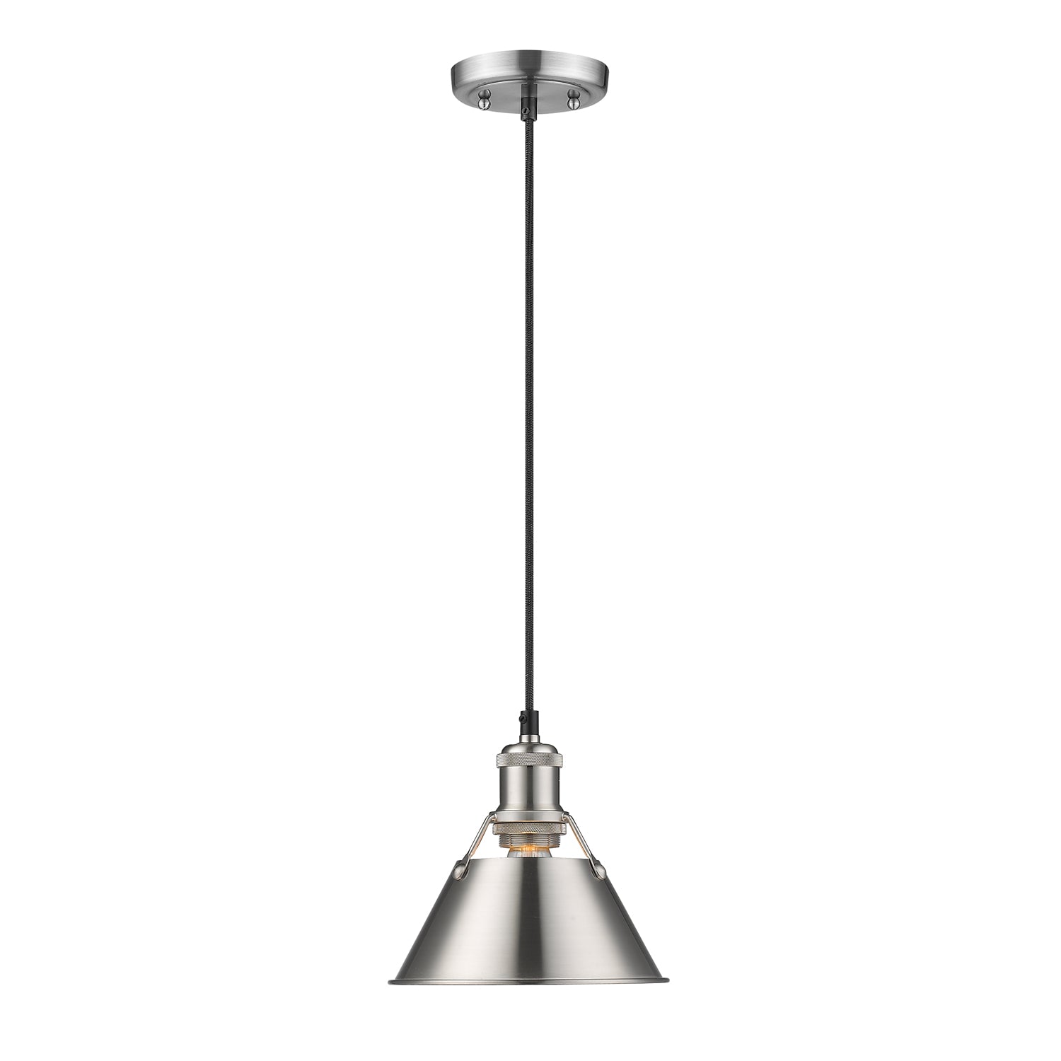 Orwell 7.5" Wide Small Pendant in Pewter - - Golden Lighting