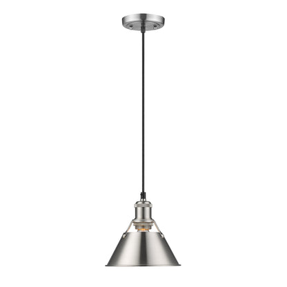 Orwell 7.5" Wide Small Pendant in Pewter - - Golden Lighting