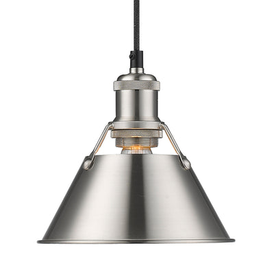 Yep by Golden Lighting Orwell 1-light 8in Pendant in Pewter - Default Title - Golden Lighting