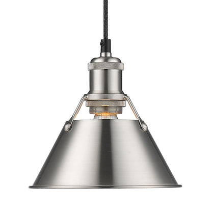 Yep by Golden Lighting Orwell 1-light 8in Pendant in Pewter